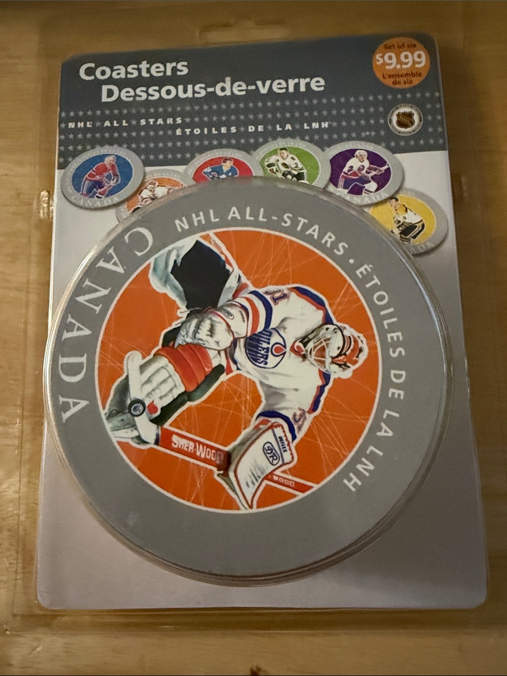 NHL Orange & Gray Canada All-Stars Hockey Coaster - NHL Brand